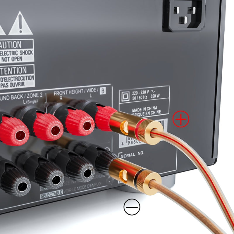 deleyCON 10m (32.81 ft.) Loudspeaker Cable 2x 2.5mm² Speaker Cable CCA Copper-Coated Aluminium 2x50x0.25m (82.02 ft.) m Filaments Polarity Marking - Transparent 10 meters (32.81 ft.)