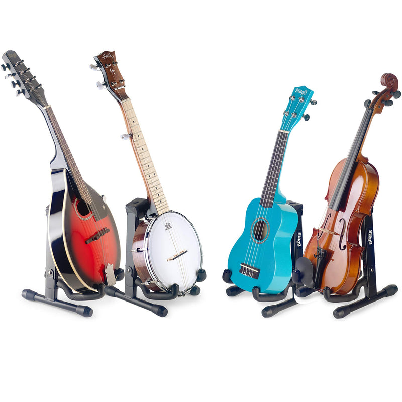 Stagg SUVM-A100BK Foldable"A" Stand for Ukuleles, Mandolins and Violins Original Version
