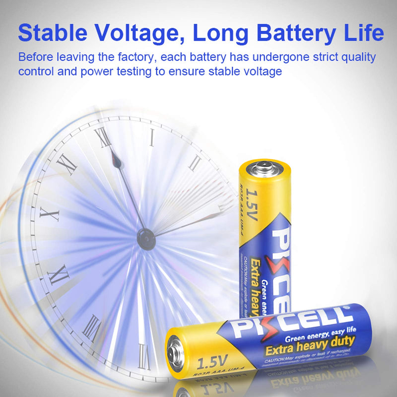PKCELL 8 Count AAA 1.5V Batteries Carbon Zinc AAA Battery Long Lasting, All-Purpose Triple A Battery