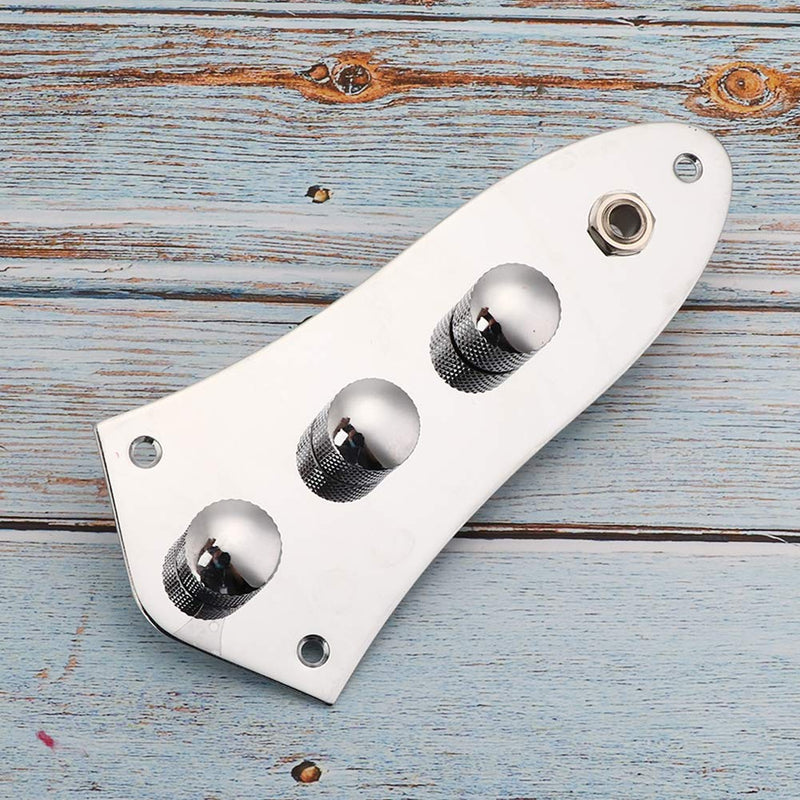 Guitar Control Plate Zinc Alloy Switch Wired Control Plate with Knurled Knob Musical Instrument Accessory for Jazz Bass Guitar