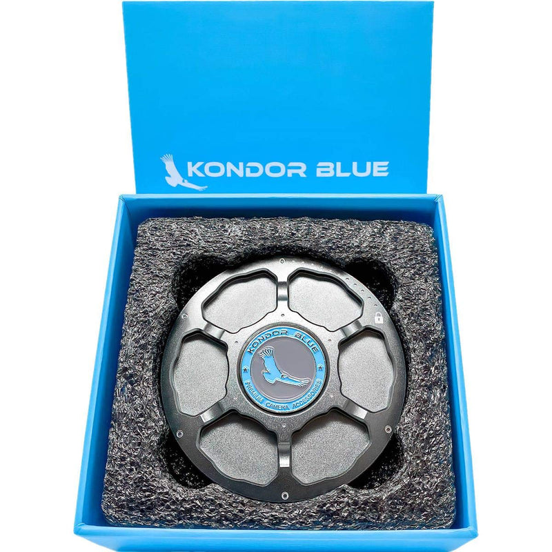 KONDOR BLUE EF Mount Camera Body Cap Metal (Space Gray) Aluminum Alloy EOS DSLR Cine Camera Port Cover