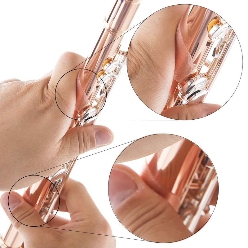 【FleeFlee】Guide Pad for Flute - Lip Plate, Hand position and Finger position guide - Non-slip, Silicone, Eco-friendly Patch, Beginner, Kids,Accessories Guide Pad
