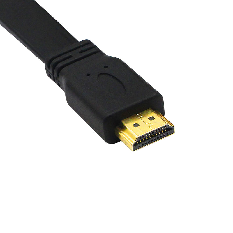 CERRXIAN HDMI Extension Cable 1FT Flat Slim High Speed HDMI Extender Cable A Male to A Female Cord(Black)