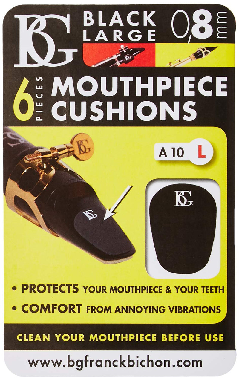 BG Mouthpiece Black Cushions for Clarinet & Saxophone - Large (A10L) One Size