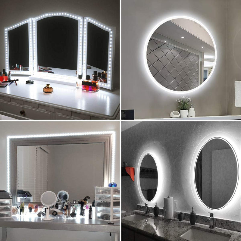 [AUSTRALIA] - LE LED Strip Light White, 16.4ft Dimmable Vanity Lights, 6000K Super Bright LED Tape Lights, 300 LEDs 2835, Strong 3M Adhesive, Suitable for Home, Kitchen, Under Cabinet, Bedroom, Daylight White 