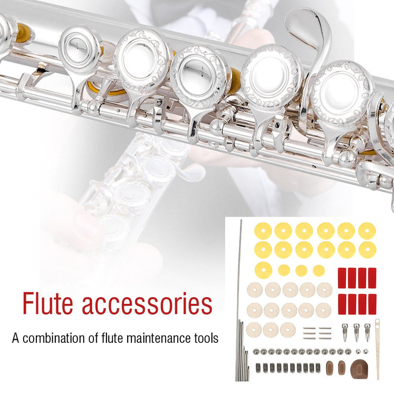 Flute Repair Kit, Flute Pad Set Flute Maintenance Kit Flute Repair Maintenance Set Musical Instrument Parts Accessories