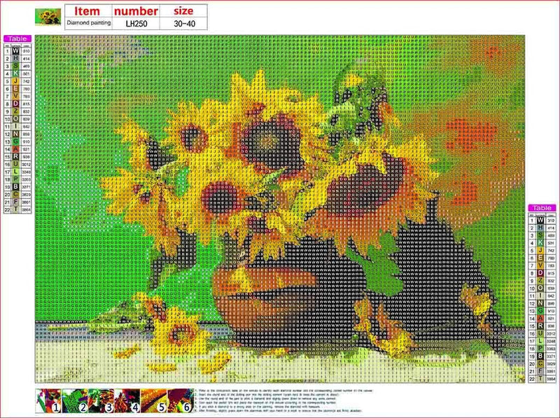 5D Diamond Painting Kits Sunflower 12X16 Inch with Pen Tool Accessories for Adults Kids