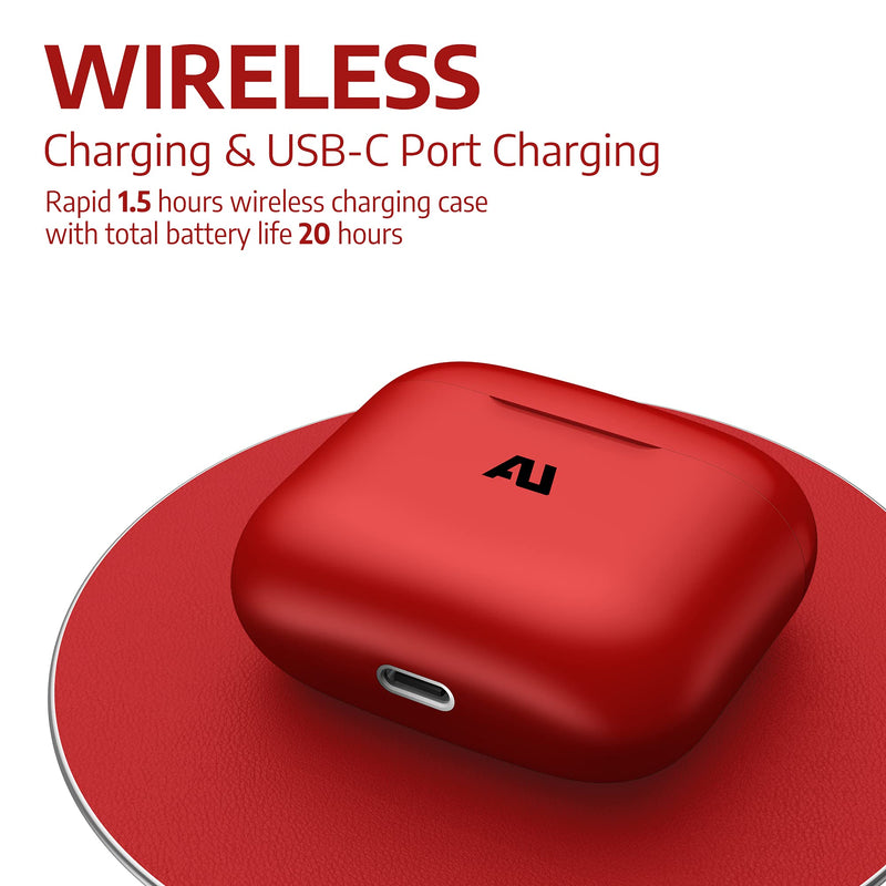Ausounds AU-Stream True Wireless Titanium Driver Earbuds (Red)