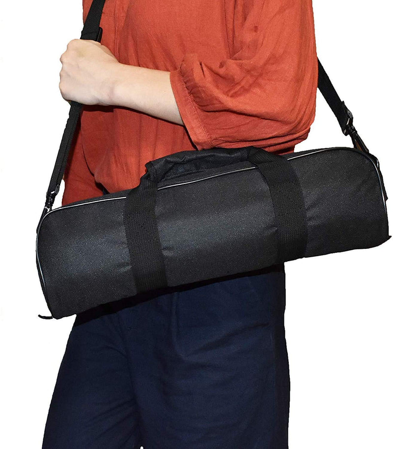4.7x3.9x16.5in/12×10×42cm Padded Carrying Tripod Bag，Small Case Thicken with Shoulder Strap and Carry Handle for Tripods,Monopod and Musical Instrument,Durable Nylon,Light Weight