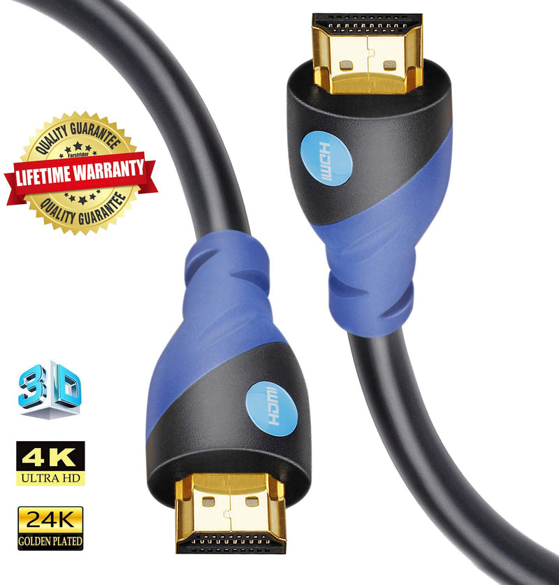 HDMI Cable 4K / HDMI Cord 33ft - Ultra HD 4K Ready HDMI 2.0 (4K@60Hz 4:4:4) - High Speed 18Gbps - 26AWG Cord-Ethernet /3D / ARC/CEC/HDCP 2.2 / CL3 by Farstrider 33 Feet Blue