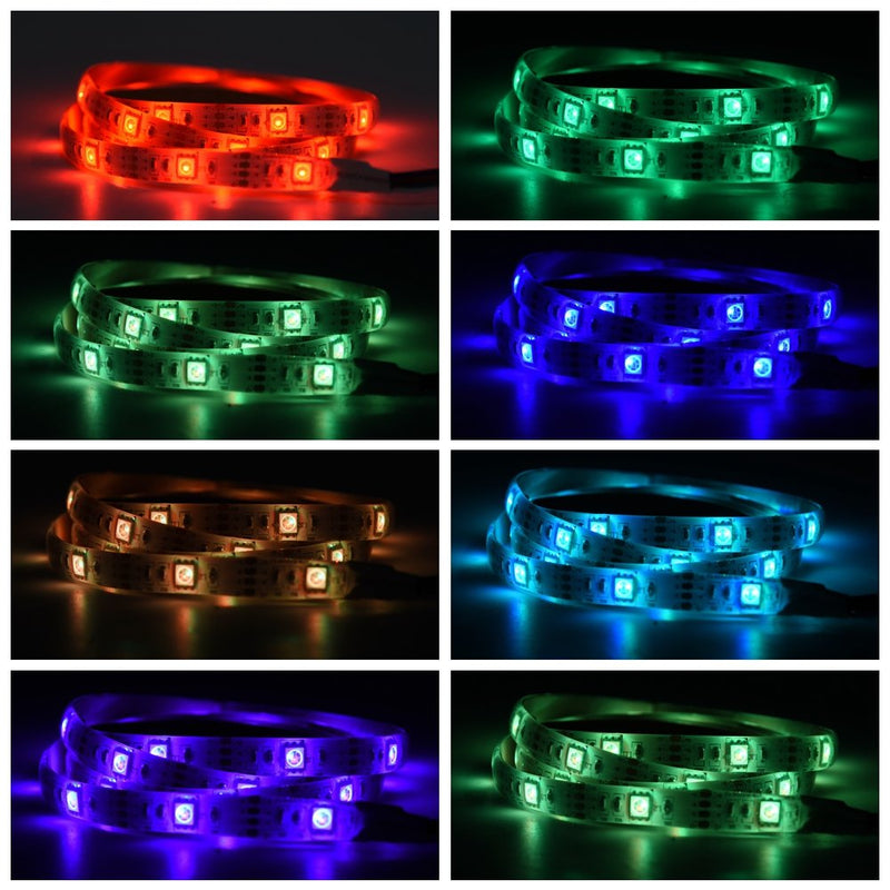 [AUSTRALIA] - Ymiko LED Strip Lights 5050 LED Tape Lights with Remote Control and DC 5V Power Supply Flexible Color Changing Flexible Strip Lights Waterproof for Home, Bedroom(1M 30LED) 1m 30led 