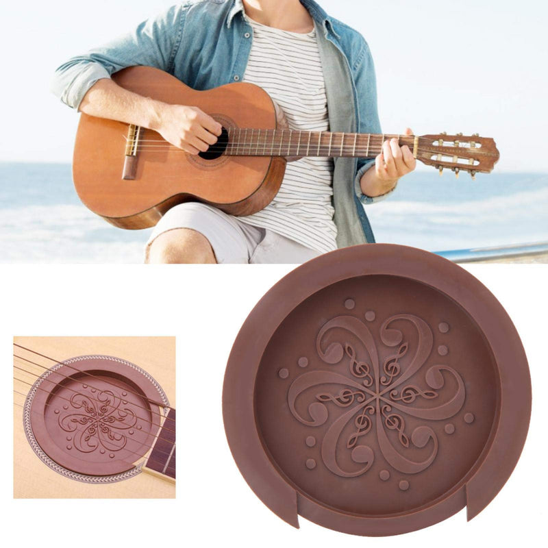 Guitar Sound Hole Cover Silicone Sound Hole Cover Guitar Parts Practical for Guitar Players(For brown 41 inch guitar) For brown 41 inch guitar