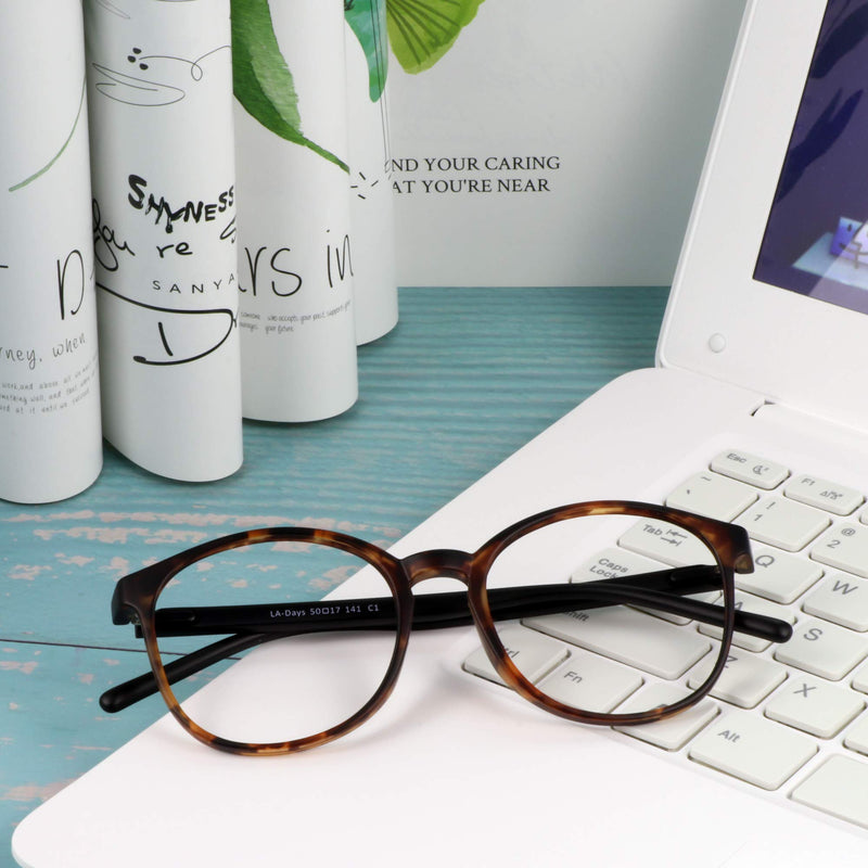 LifeArt Blue Light Blocking Glasses, Anti Eyestrain, Computer Reading Glasses, Gaming Glasses, TV Glasses for Women Men, Anti Glare (Tortoise, No Magnification) +0.00(No Magnification) 01_days_tortoise
