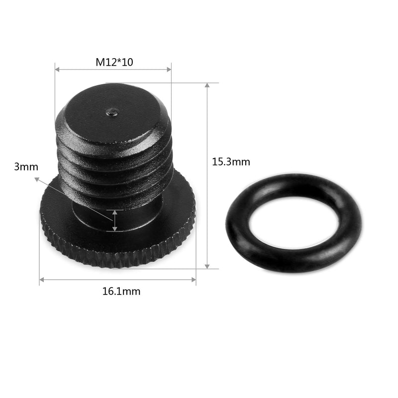 SMALLRIG M12 Rod End Protective Cap Stopper Screw for 15mm Rod Support DSLR Rig Rail Clamp (4pcs Pack) - 1617