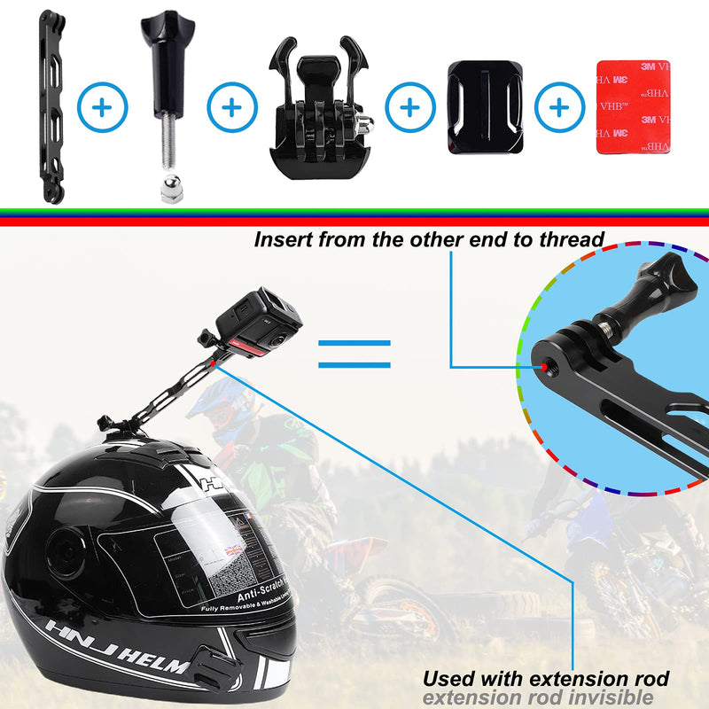 Motorcycle Accessory Bundle for Insta360 ONE X2, ONE X, ONE R, Gopro Hero Max, Fusion, DJI OSMO Action 2 Camera