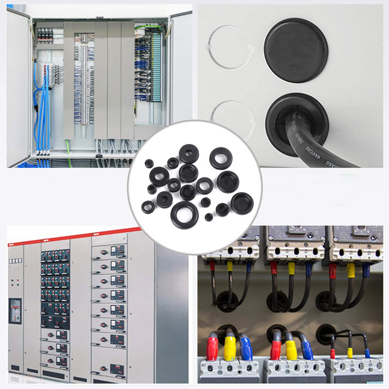 125Pcs Rubber Grommets,Grommet for Wiring Gasket,Automotive,Firewall Hole