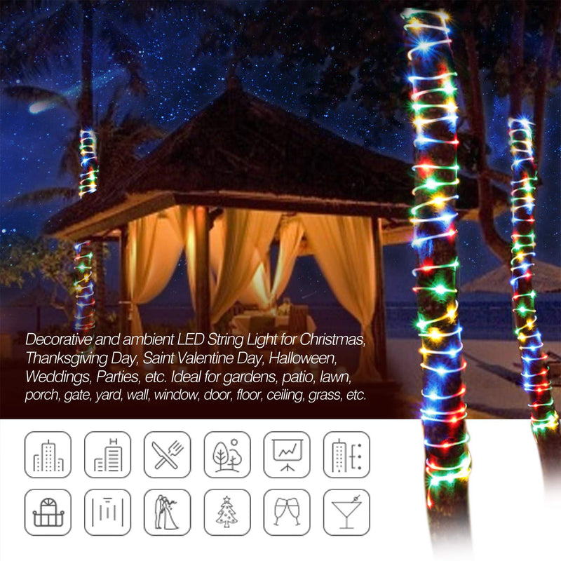 [AUSTRALIA] - zerproc LED String Lights, 100 LED Rope Lights, Battery Operated 33ft 8 Mode Fairy Lights with IR Remote Timer for Easter, Garden, Patio and Indoor Decor, Multi-Color Multicolor 