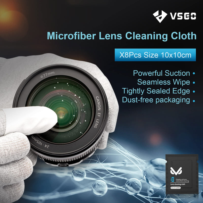 VSGO VS-A3E Warp-up Camera Cleaning Kit Portable Bag Air Blower Lens Cleaning Pen Spray Cotton Swab Cloth for Camera Lens Optical Optical Phone