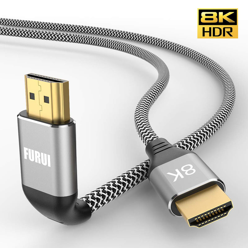 8K HDMI Cable 10ft, FURUI Nylon Braided 2.1 HDMI Cable, CL3 Rated Support Dolby Atmos, 8K@60Hz, 4K@120Hz, Ultra Speed 48Gbps, eARC, HDCP 2.2 & 2.3, Dynamic HDR Compatible with Apple TV, Roku, Xbox 10Feet