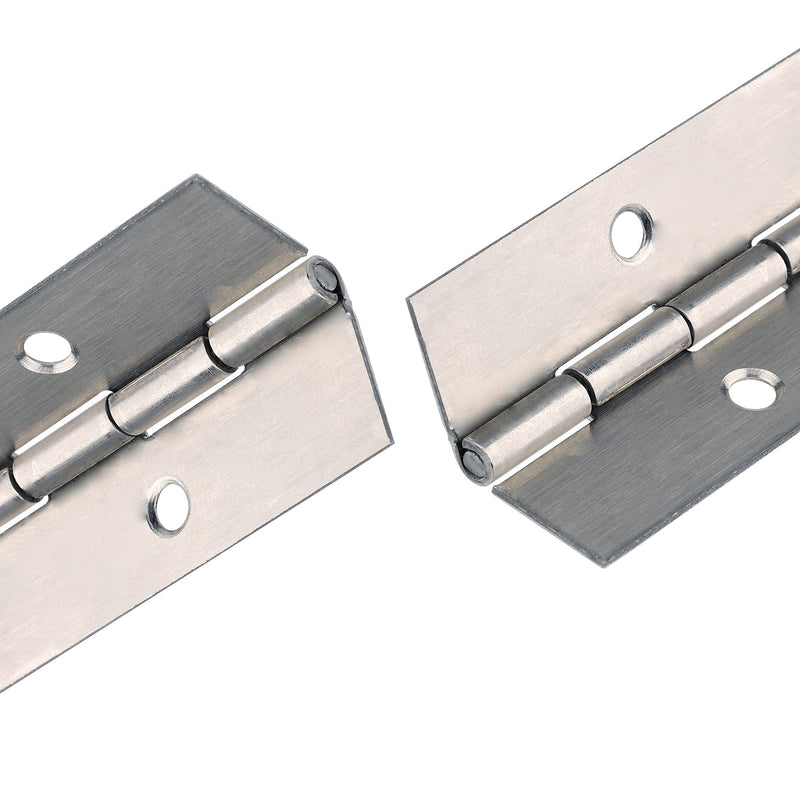 KINBOM 2 Pcs Piano Hinge Stainless Steel 304 Heavy Duty Continuous Hinge Fixed Folding Continuous Hinge for Piano Doors Windows Cabinets Tool Boxes Wooden Boxes