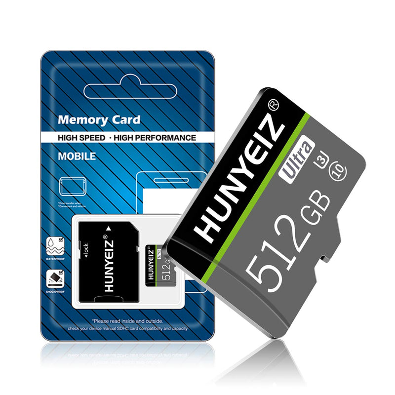 512GB Micro SD Card Memory Card Class 10 High Speed Flash Card with Adapter for Android Phones/PC/Computer/Camera