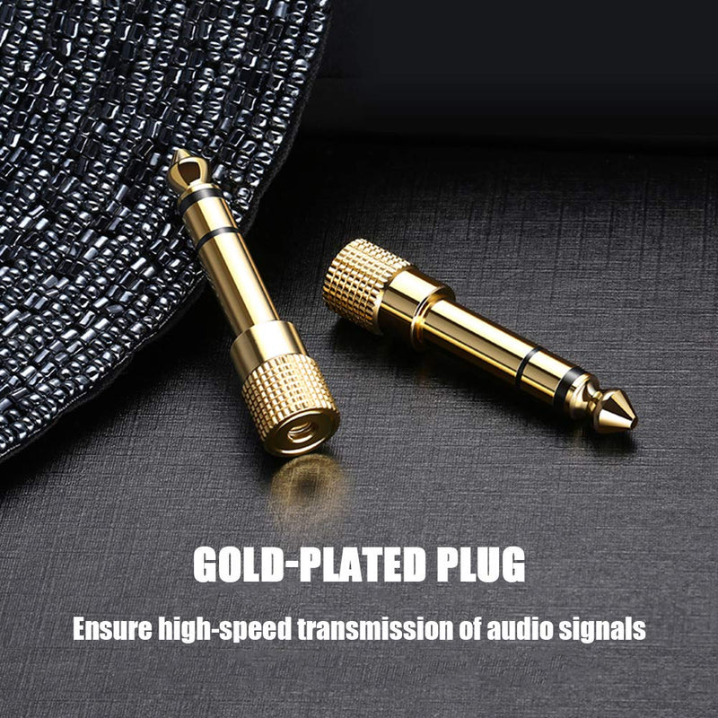 Headphone Adapter 3.5mm Female to 6.35mm Male, Ancable 1/4 inch to 1/8 inch Stereo Aux Jack Headphone Adapter Gold Plated 6.35mm to 3.5mm Jack Converter for Digital Piano, Keyboard, etc 1-Pack Fast Delivery