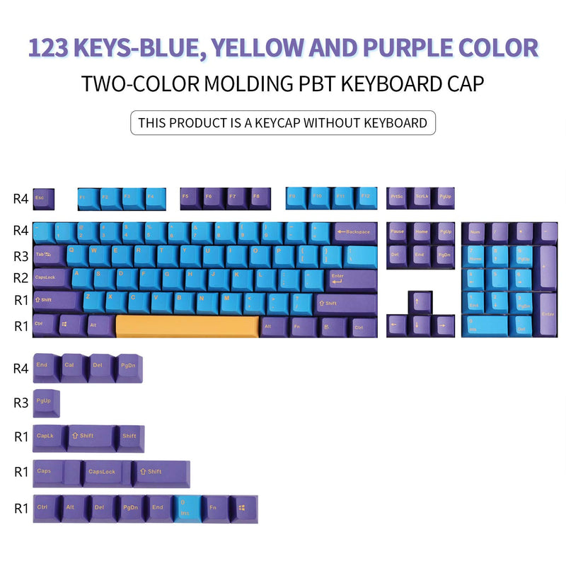 Keycaps 124 Key PBT Doubleshot OEM Profile Personalized Nautilus for filco 87 104 for Mechanical Keyboard
