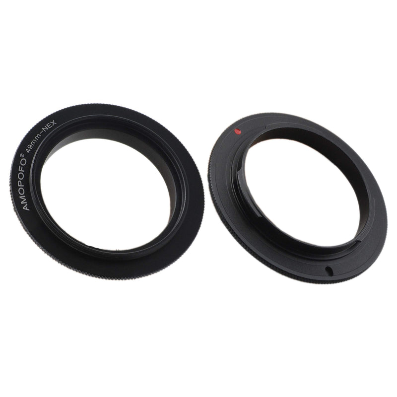49mm Filter Thread Macro Reverse Mount Adapter Ring,& for Sony E-Series Camera A6500 A6300 A5100 A6000 A5000 A3000 NEX-5T NEX-3N NEX-6 NEX-5R NEX-F3 NEX-3 NEX-5 A7RIII A9 A7III A7 A7s A7R A7II A7RII A 49mm to NEX Reverse Adapter Ring