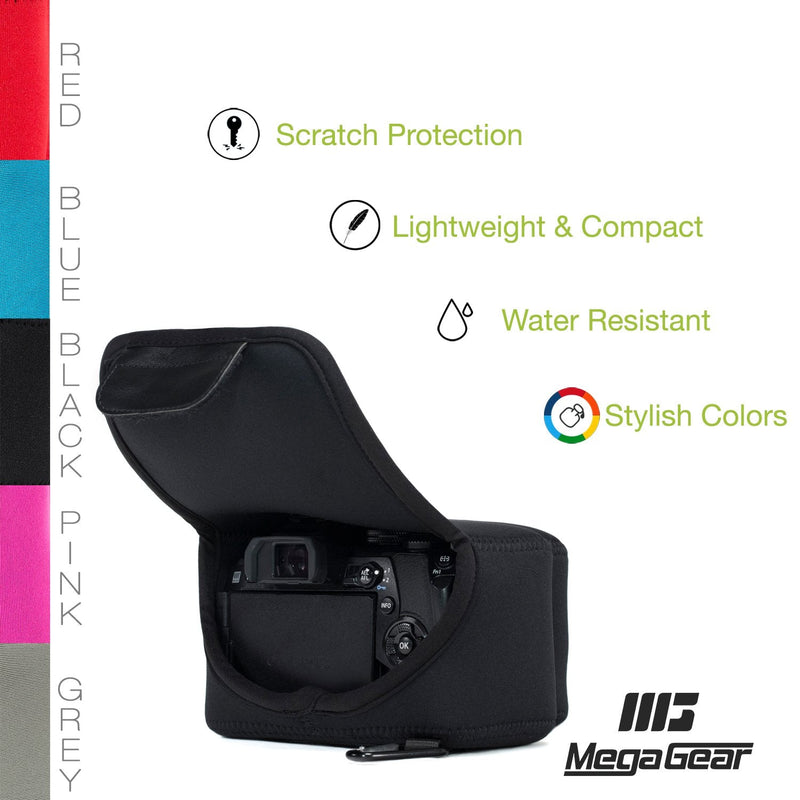 [AUSTRALIA] - MegaGear Ultra Light Neoprene Camera Case Compatible with Sony Cyber-Shot DSC-RX10 IV, DSC-RX10 III Black 