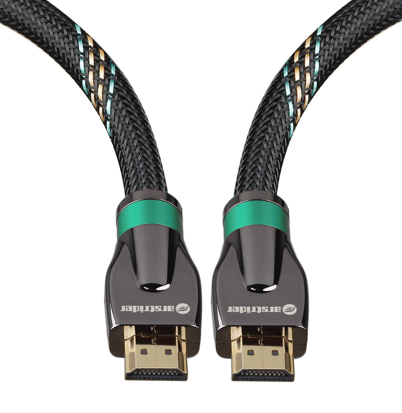 4K HDMI Cable/HDMI Cord 3ft - Ultra HD 4K Ready HDMI 2.0 (4K@60Hz 4:4:4) - High Speed 18Gbps - 28AWG Braided Cord-Ethernet /3D / HDR/ARC/CEC/HDCP 2.2 / CL3 by Farstrider 3 Feet Green