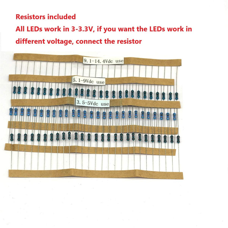 25pcs Pre-soldered Wired Micro Litz Wired Leads Rainbow RGB Color Fade Mode SMD Led 0603 + Muti-Resistor, Bowerful (10) Rainbow Micro LED-25pcs