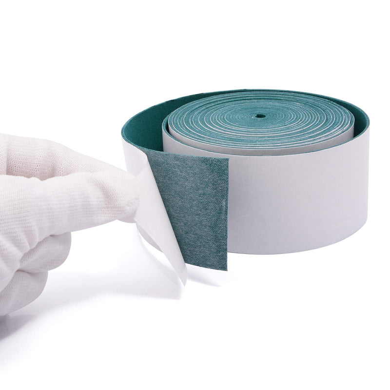 FOSHIO Micro Fiber Felt for Squeegee Edge Wrapping 5 Meters Length - Dark Green Suede Felt to Cover The Edges of Hard Card Squeegees 5M