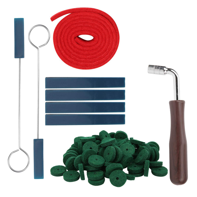 Piano Tuning Tools Kit,Portable Piano Rubber Silent Stick Tape Felt DIY Set Tool Repair Professional Piano Tuning Tool Kit