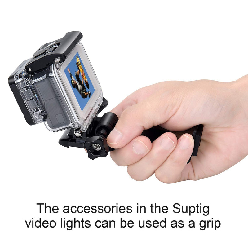 Suptig LED Video Light Dimmable White Lights, Natural Lights, Warm Lights Compatible for Gopro Hero 10 Hero 9 Hero 8 Hero 7 Hero 6 Hero 5,DJI OSMO, AKASO Campark Action Cameras