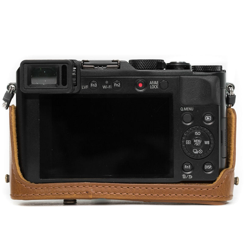 MegaGear Ever Ready Protective Leather Camera Case, Bag for Panasonic LUMIX LX100, DMC-LX100 Camera (Light Brown) (Model: MG663)