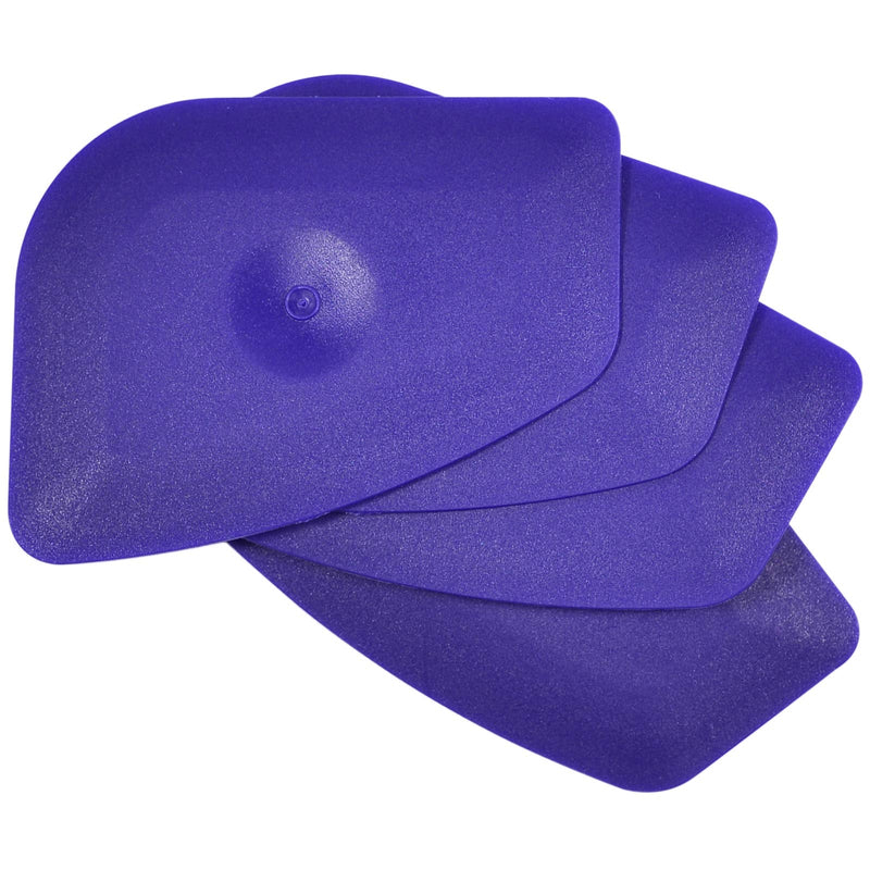 AHCHAY Small Handy Plastic Scraper Flexible Card Round Edge for Home Universal Cleaning Squeegee, Pack of 4