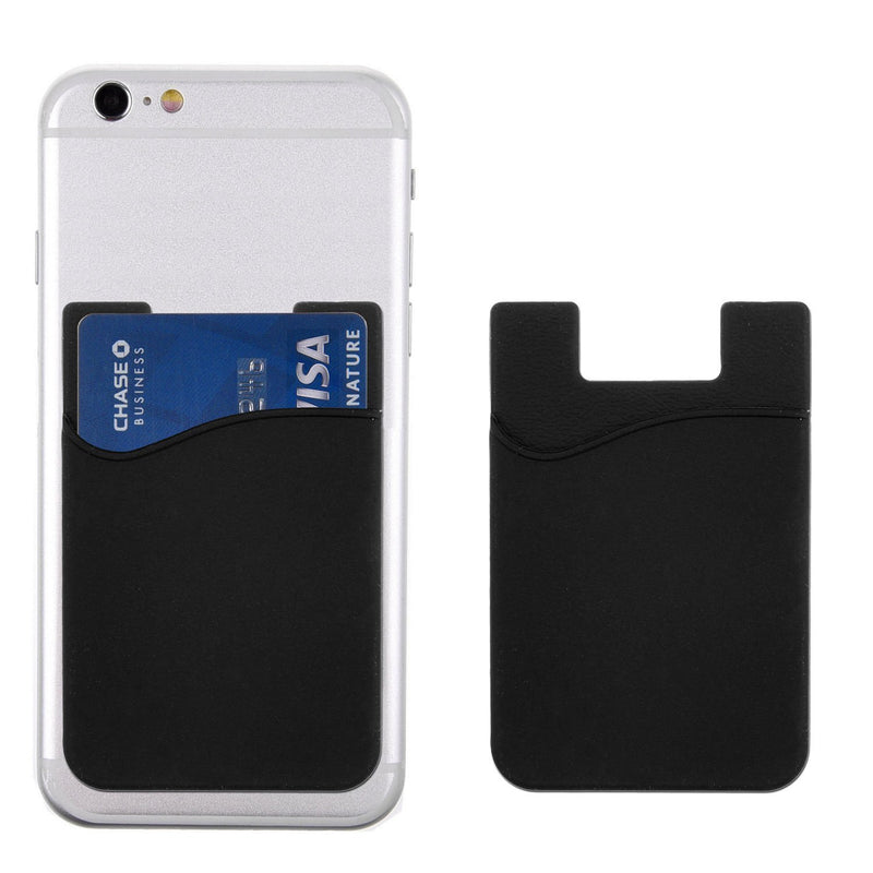 Agentwhiteusa Cell Phone Stick on Wallet, Credit Card, Business Card & Id Holder, Compatible with iPhone, Android & Most Smartphones BLACK