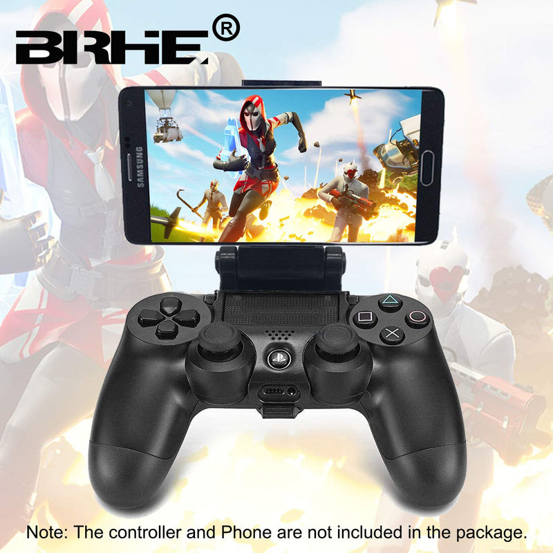 PS4 Controller Phone Clip Mount Holder, BRHE Android/iOS Mobile Phone Bracket Game Clamp Adjustable Stand [New Upgrade]