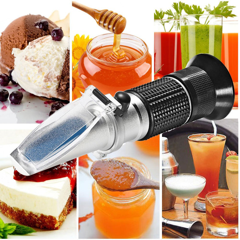 0-90% Brix Meter Refractometer,V-Resourcing Portable Hand Held Sugar Content Measurement for Sugar, Food, Fruit, Beverages Honey 0-90% Brix