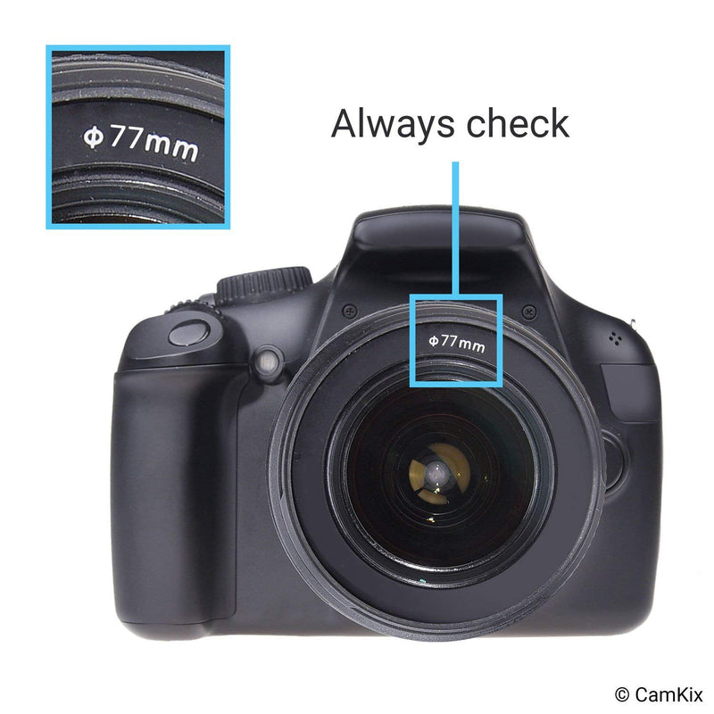 77mm Camera Lens Hood - Rubber - Set of 2 - Collapsible in 3 Steps - Sun Shade/Shield - Reduces Lens Flare and Glare - Blocks Excess Sunlight for Enhanced Photography and Video Footage