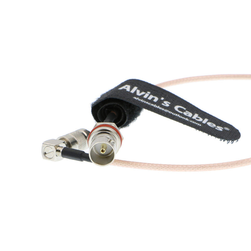 [AUSTRALIA] - Alvin's Cables BNC Female to DIN 1.0 2.3 Male Right Angle RG179 75Ohm Cable for Blackmagic 30CM 