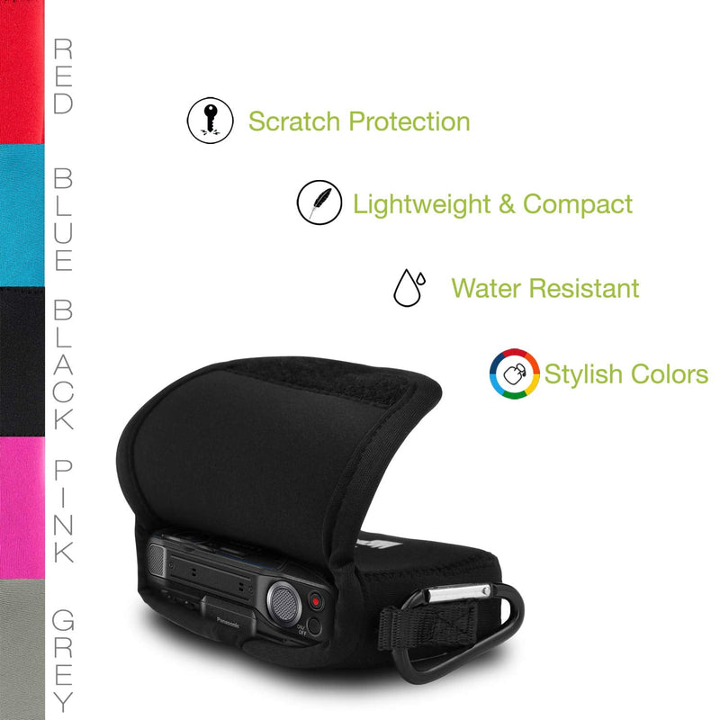 Megagear Canon PowerShot SX620 HS Ultra Light Neoprene Camera Case, with Carabiner - Black - MG814