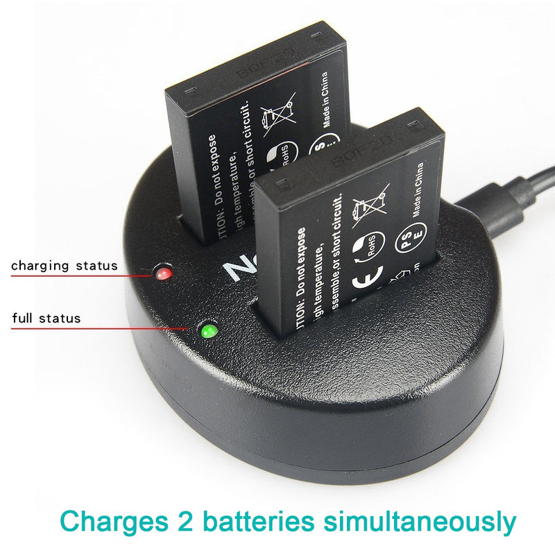 EN-EL12 Newmowa Replacement Battery (2-Pack) and Dual USB Charger for Nikon EN-EL12 and Nikon Coolpix AW100 AW100s AW110 AW110s AW120 P330 P340 S310 S70 S610 S620 S630 S640 S800c S1100pj S1200pj