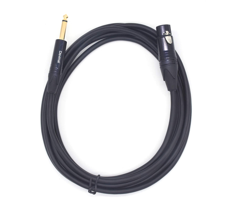 [AUSTRALIA] - Devinal XLR Female to 1/4 Mono Microphone Cable, Unbalanced 6.35mm TS Jack to XLR Audio Cord, Female XLR to Quarter inch Interconnect Mic Adapter Connector Wire 10 Feet 10 FT 