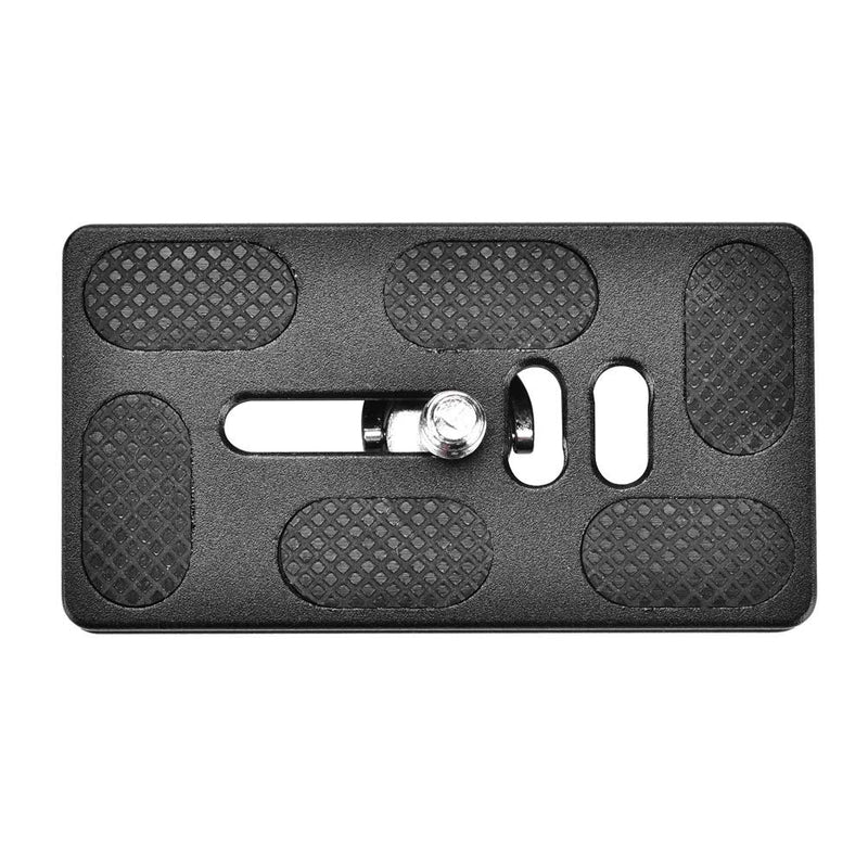 Release Plate, PU70 Alloy Quick Release Plate Mount with 1/4inch Hand Screw and Rubber Pad for Arca Benro Tripod Ball Head SLR Camera 2.75 x 1.5 x 0.39inch