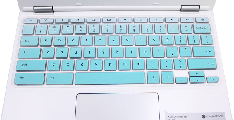 Silicone Keyboard Cover Skin Compatible for Acer Chromebook R11 CB3-131 CB5-132T, 2017 Acer Premium R11 Convertible, Acer Chromebook R13 CB5-312, Acer Chromebook 14 CB3-431 CP5-471 (Ombre Mint Green) Ombre Mint Green