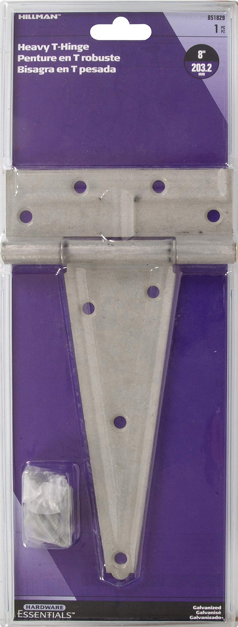 [AUSTRALIA] - Hillman Hardware Essentials 851829 Heavy Duty T-Hinges Galvanized 8" 
