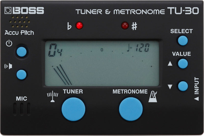 BOSS TU-30 Tuner & Metronome (TU30) Tuner + Metronome