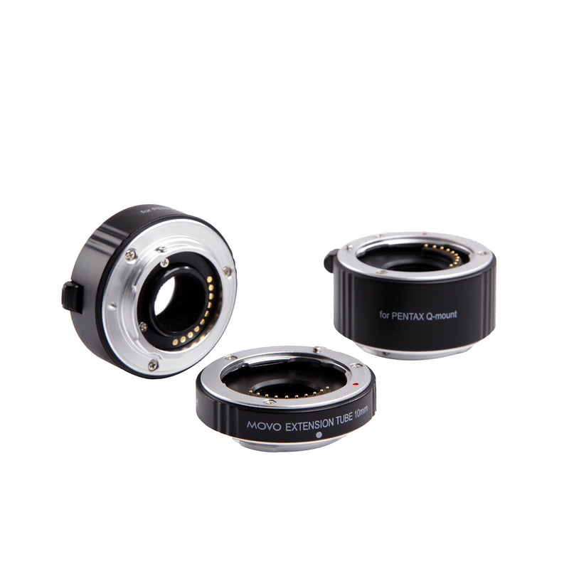 Movo Photo AF Macro Extension Tube Set for Pentax Q Mirrorless Camera System with 10mm, 16mm and 21mm Tubes (Metal Mount)