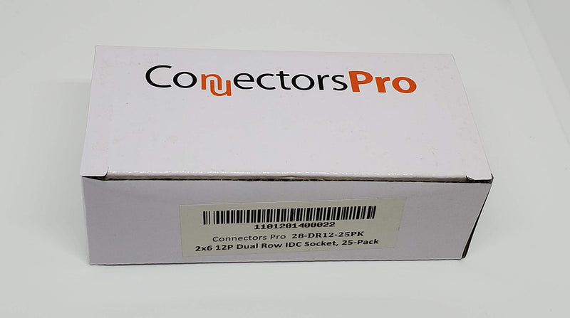 Pc Accessories - Connectors Pro 25-Pack 2X6 12P FC 2.54mm 0.1" Pitch Dual Row IDC Sockets for Flat Ribbon Cable, 12 Pins Female Connectors 25-PK